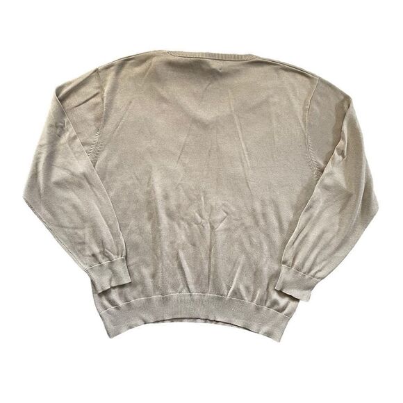 PENDLETON V-neck sweater Tan Men's Medium Silk / Cotton Blend - Picture 2 of 6